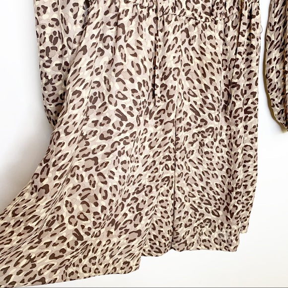 LOFT Leopard Print Midi Dress Size 6 - Picture 4 of 8